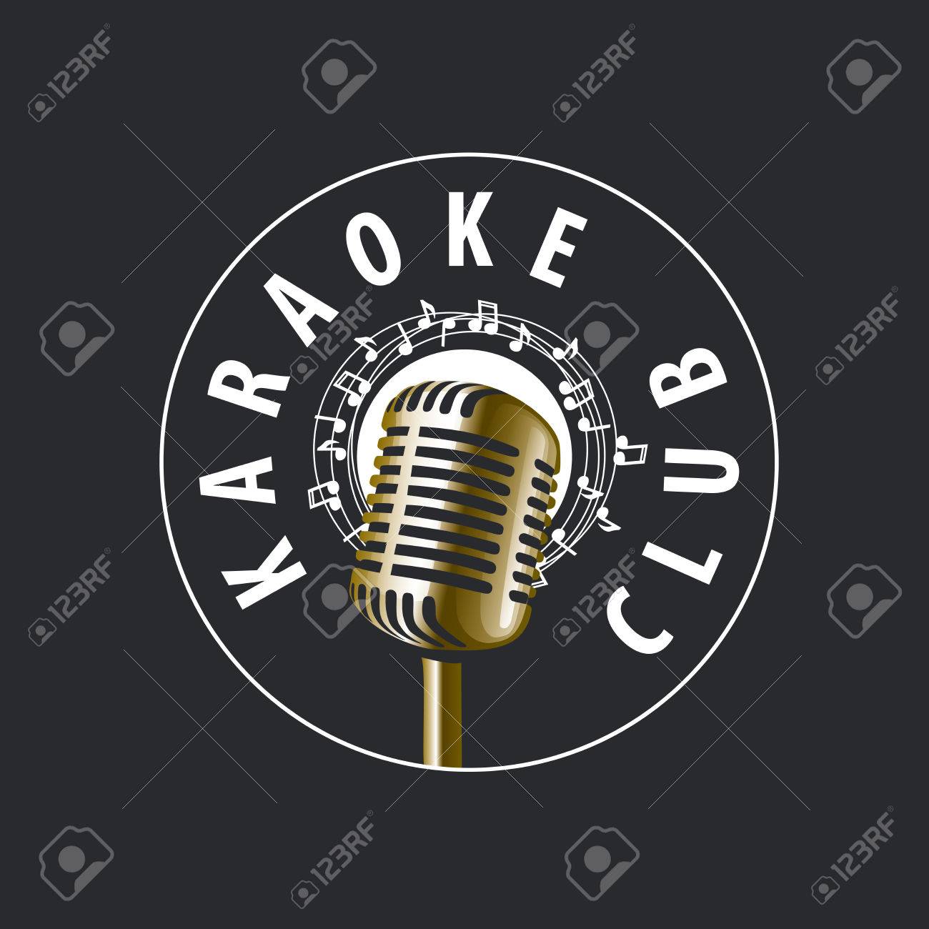 logo design template for karaoke vector illustration of icon