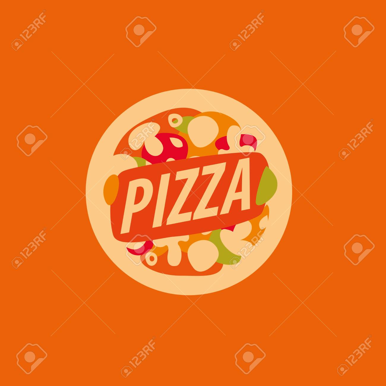 pizza template design vector illustration of icon royalty free