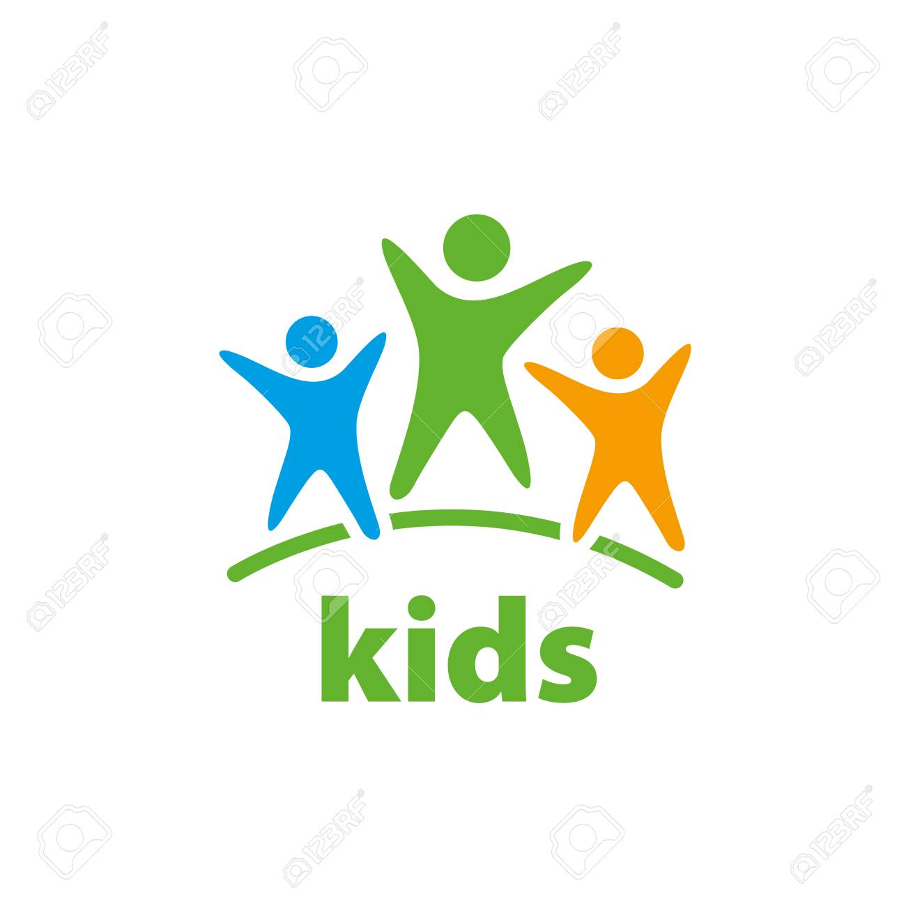 Template design logo kids. Vector illustration of icon - 67324941 Template design logo kids. Vector illustration of icon - 67324941