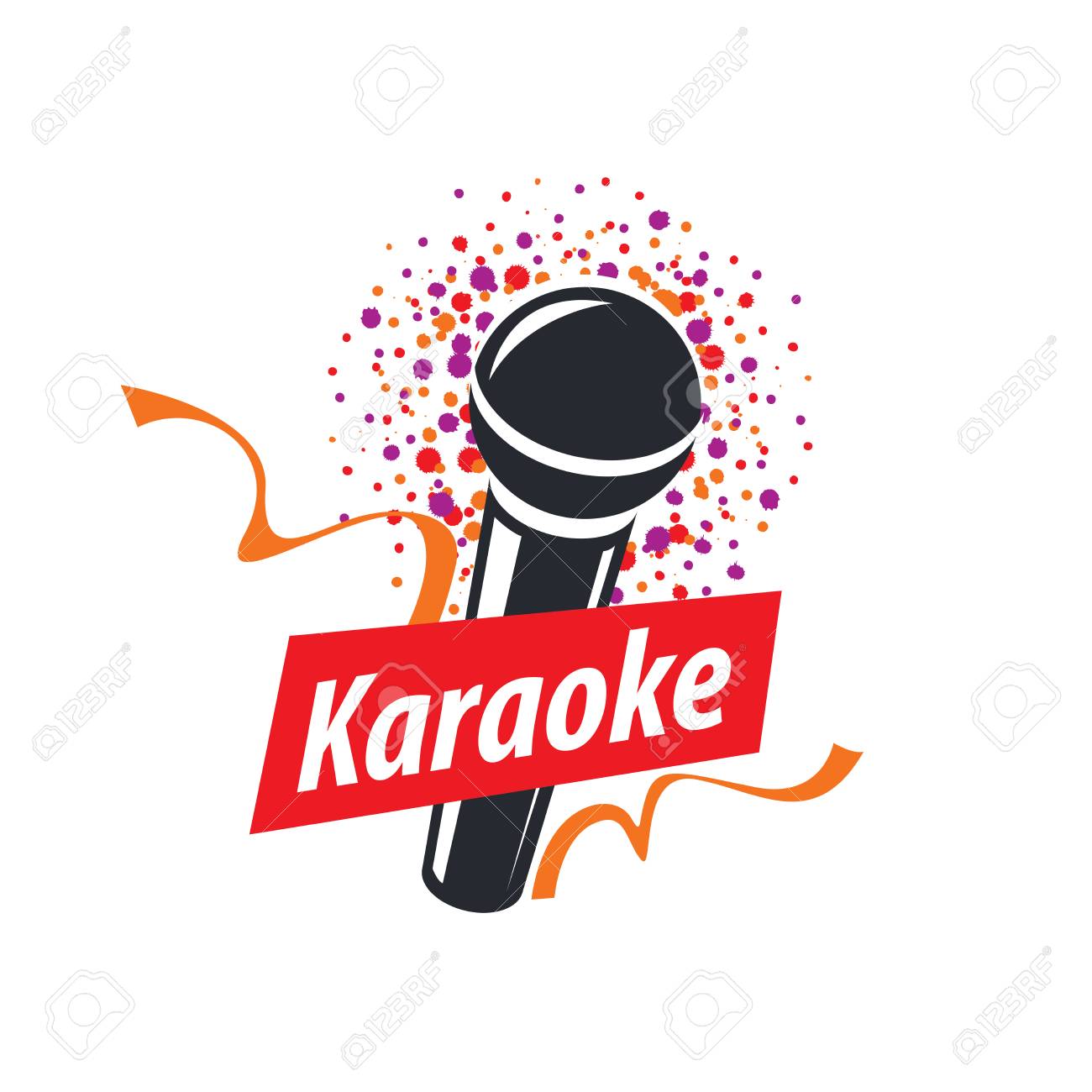 Karaoke Plantilla De Diseño Del Logotipo. Ilustración Del Vector ...