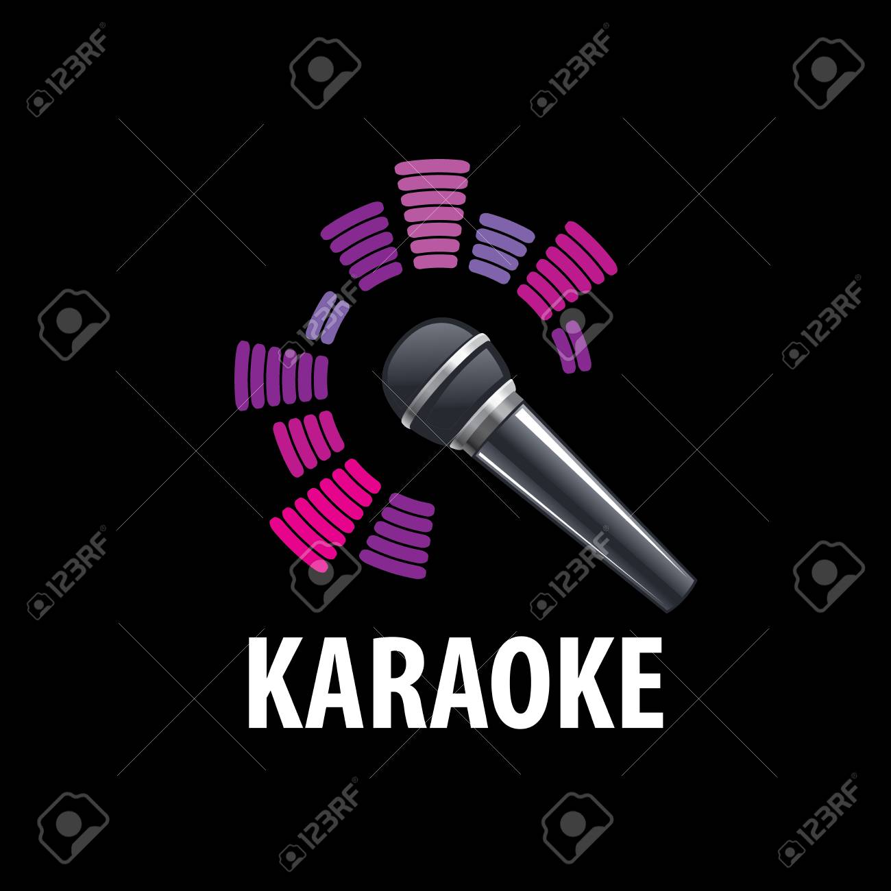 template design logo karaoke vector illustration of icon royalty