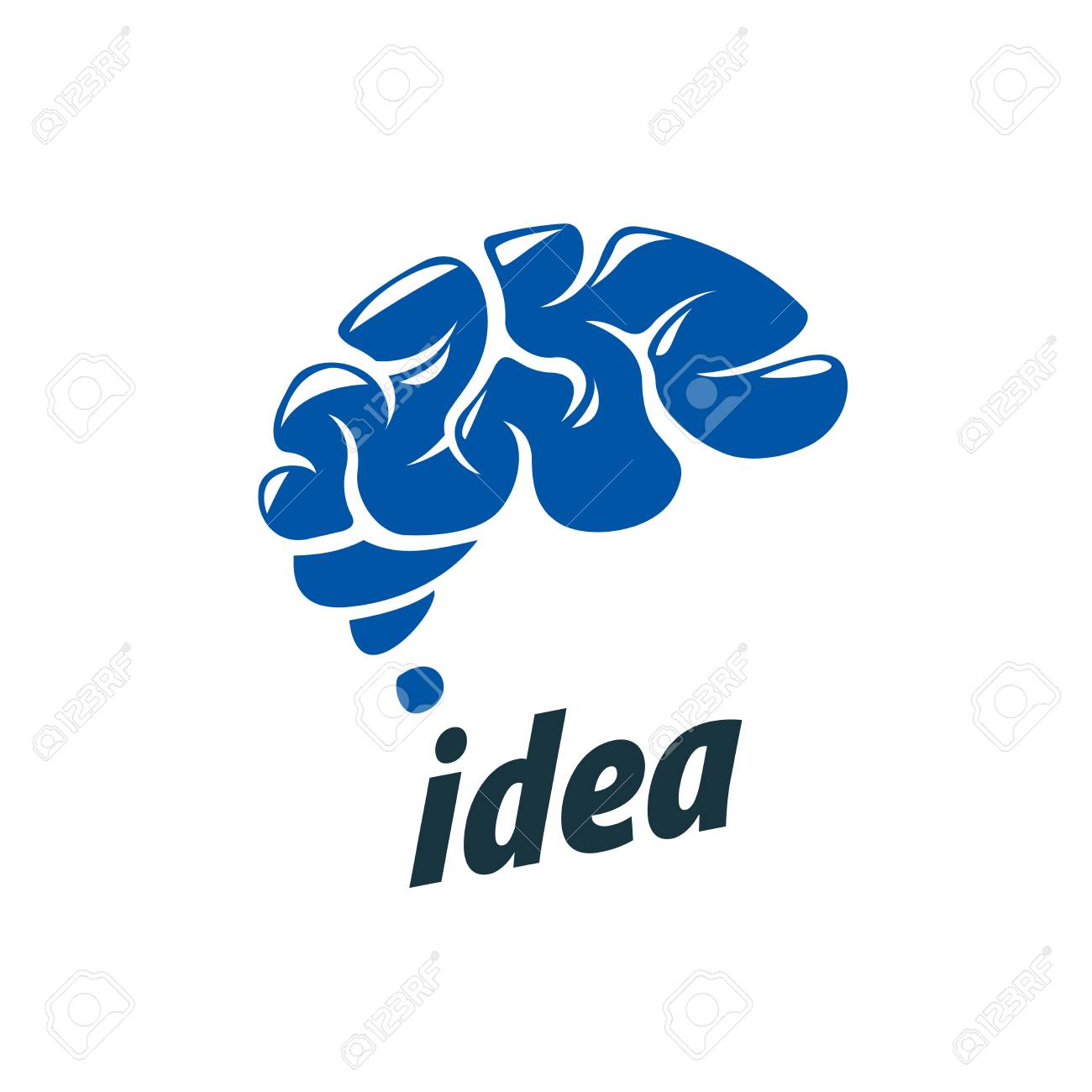 template design logo brain vector illustration of icon royalty free brain vector