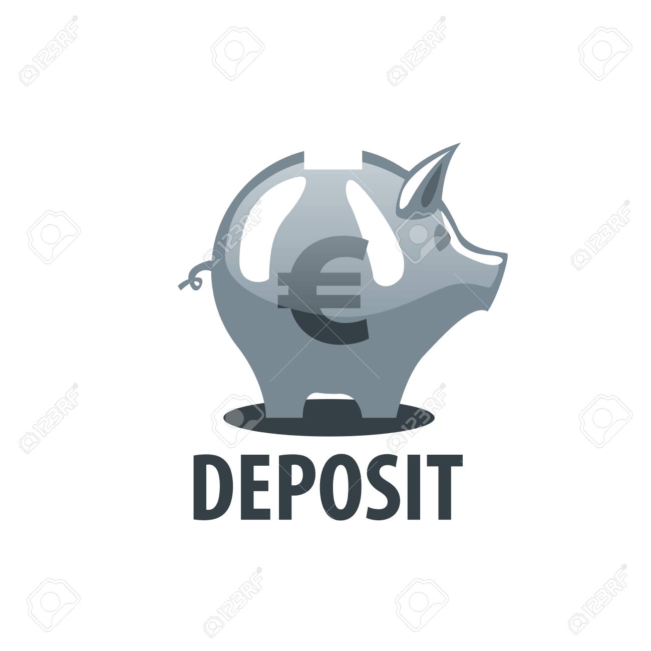 logo design template piggy bank vector illustration stock photo
