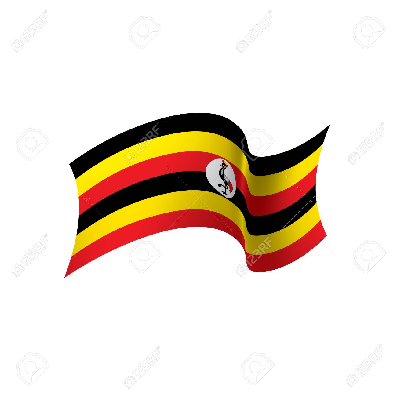 Uganda Flag Vector Illustration On A White Background Royalty Free Cliparts Vectors And Stock Illustration Image 95691562