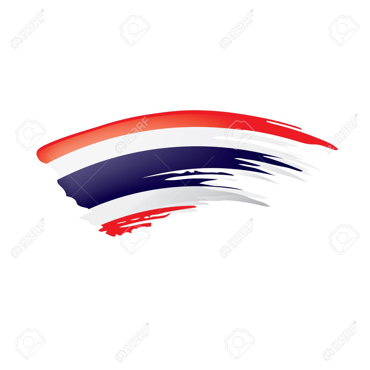 Thailand Flag Vector Illustration On A White Background