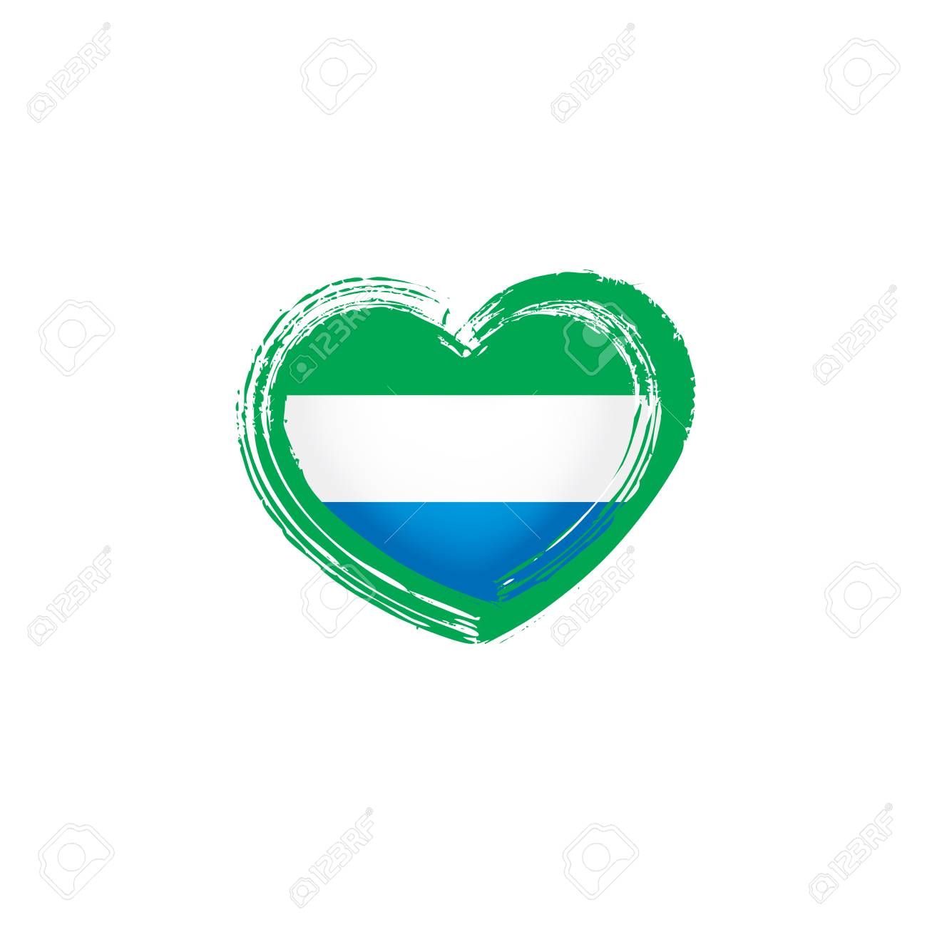 Sierra Leone Flag, Vector Illustration On A White Background 免版税剪贴画，向量插图和库存图片.  Image 112662077, image size:1300x1300