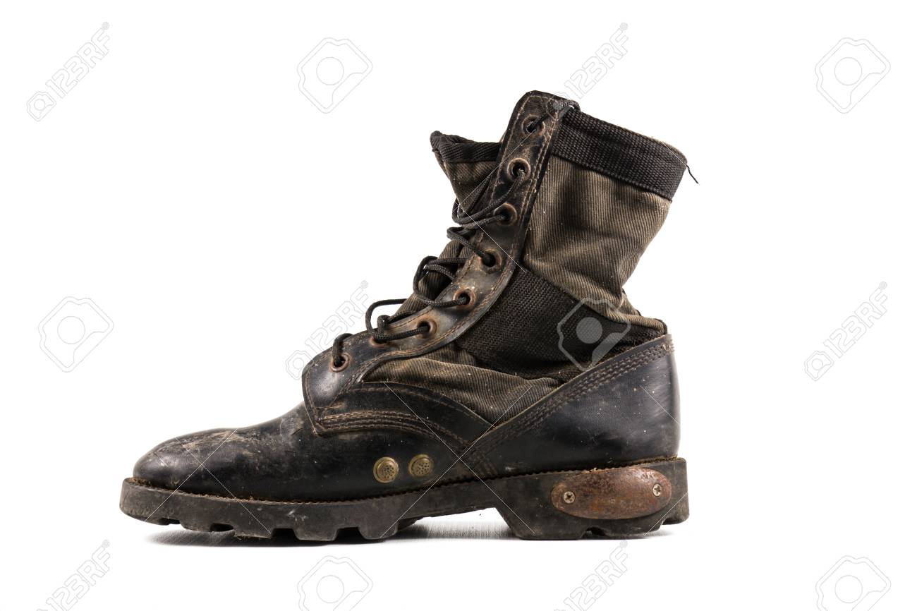 old combat boots