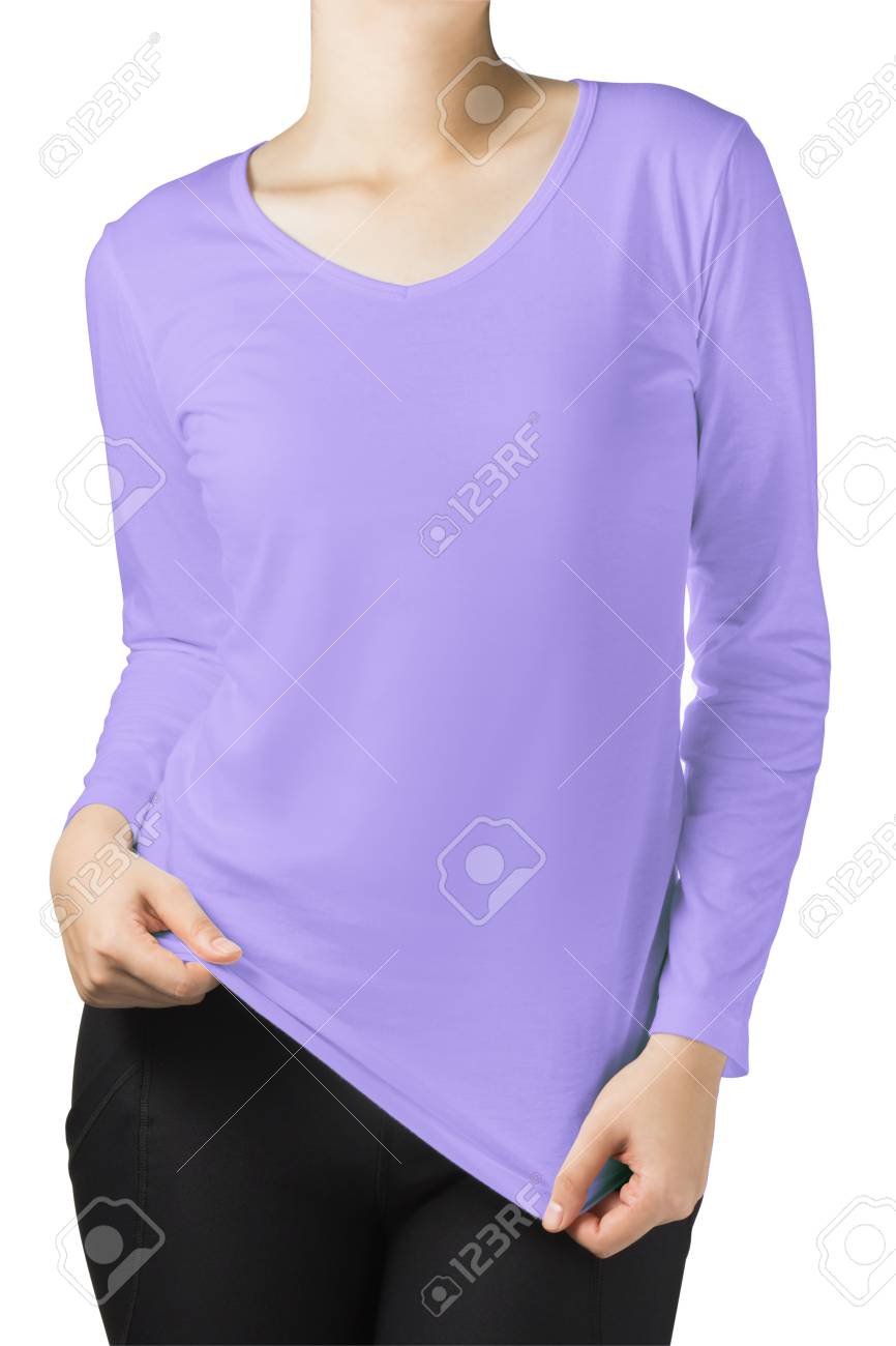 t shirt femme violet