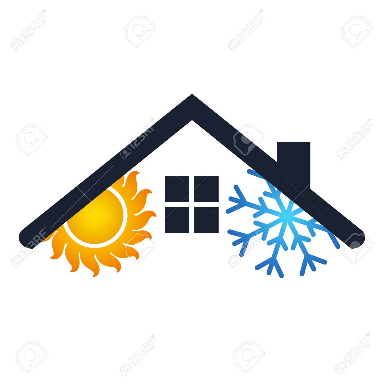 Klimaanlage Symbol Fur Haus Lizenzfrei Nutzbare Vektorgrafiken