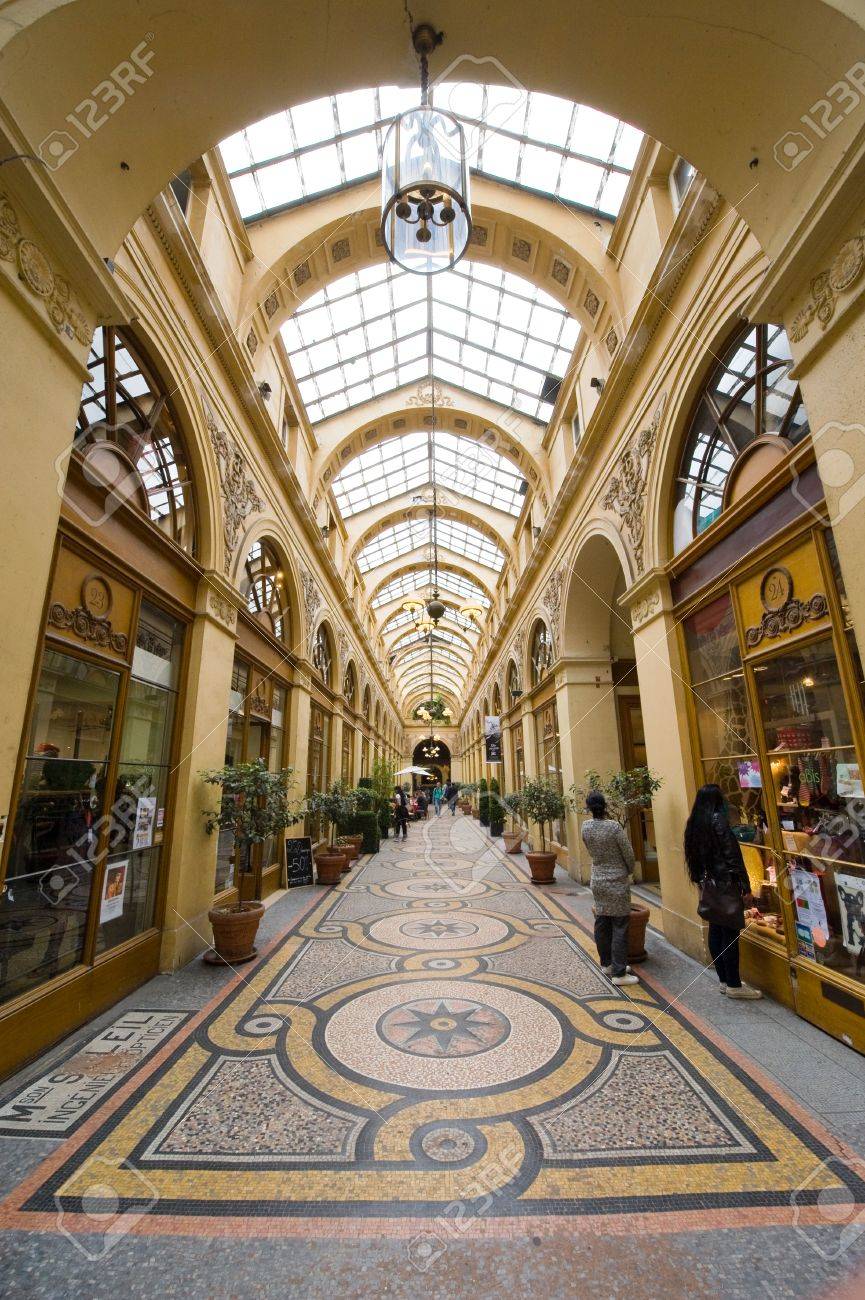paris france july 27 2015 galerie vivienne is an ancient