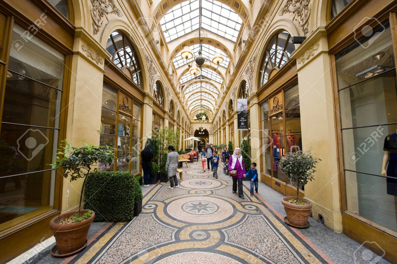 paris france july 27 2015 galerie vivienne is an ancient