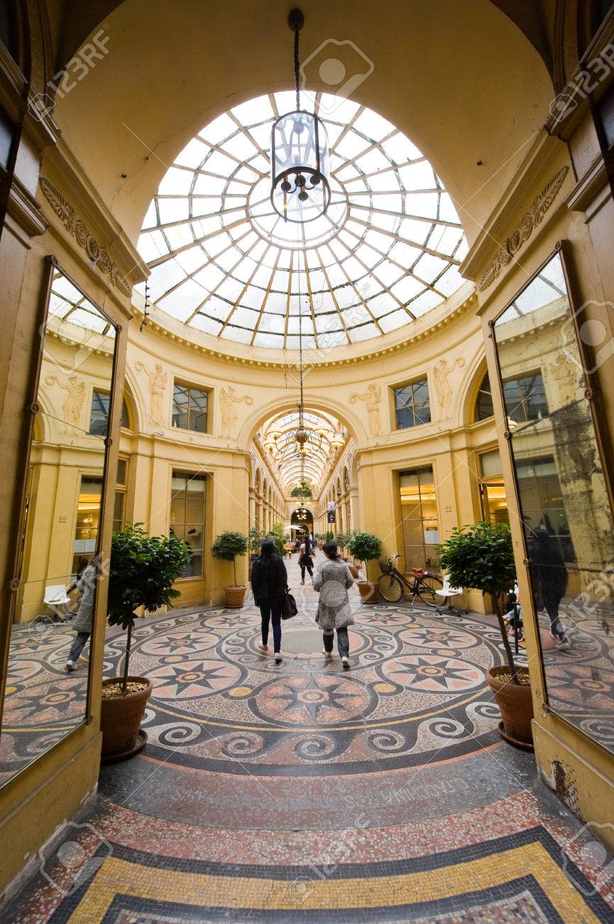 paris france july 27 2015 galerie vivienne is an ancient