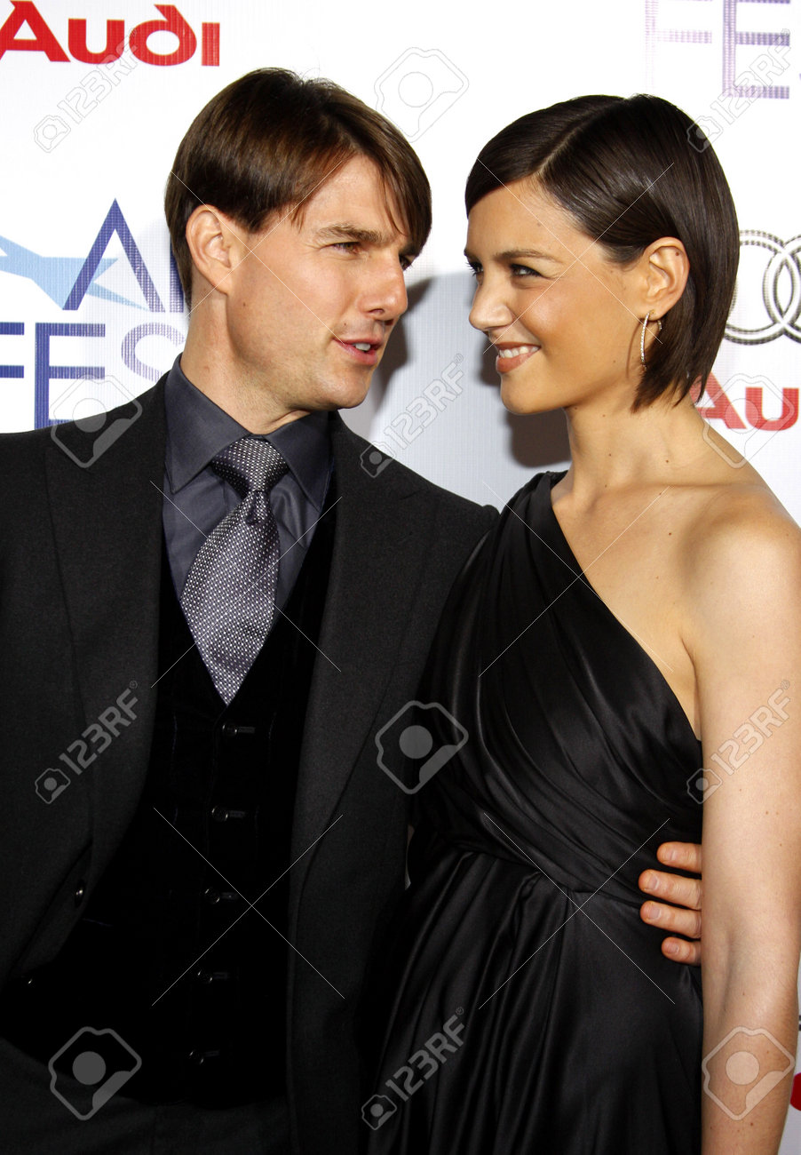 トム クルーズとケイティ ホームズ ライオンの子羊 の Afi 映画祭オープニングの夜ガラのプレミアには 07 年 11 月 1 日にアメリカ ハリウッドのアークライト シアターにて開催 の写真素材 画像素材 Image