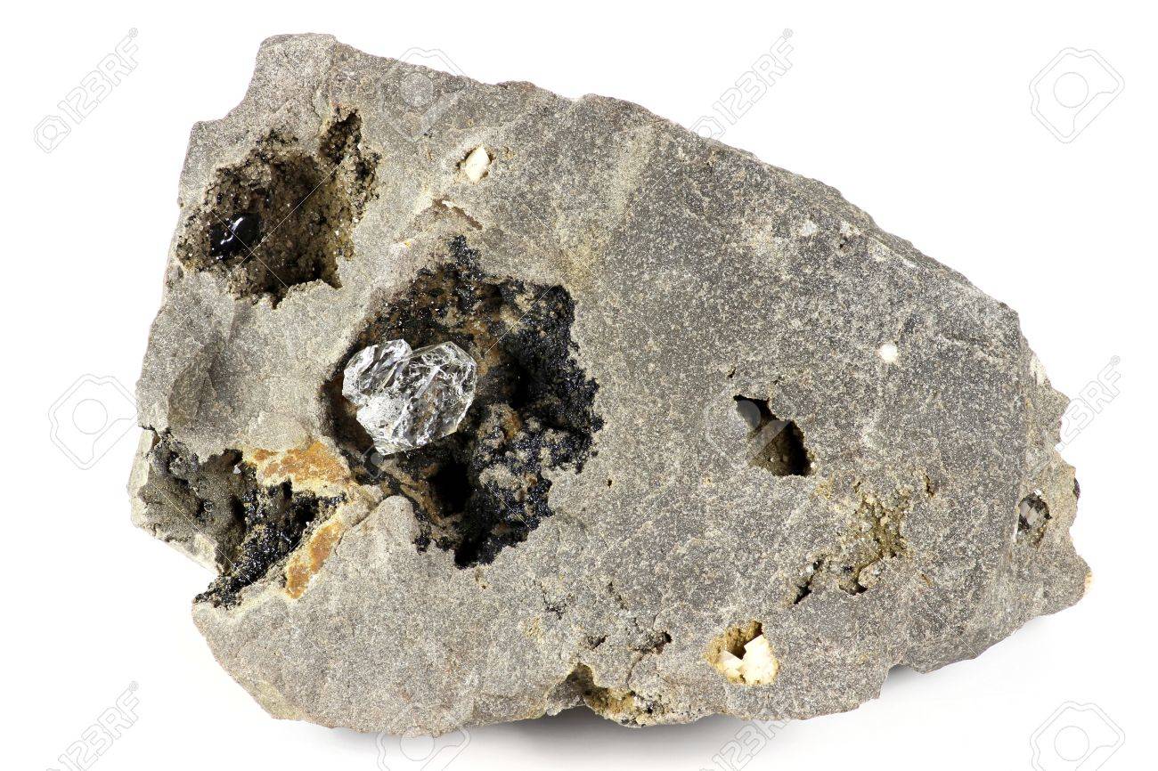 herkimer diamond nestled in bedrock - 52955681 herkimer diamond nestled in bedrock - 52955681