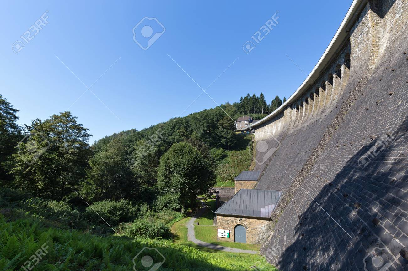 Dam Of The Aggertalsperre Storage Reservoir Near Gummersbach