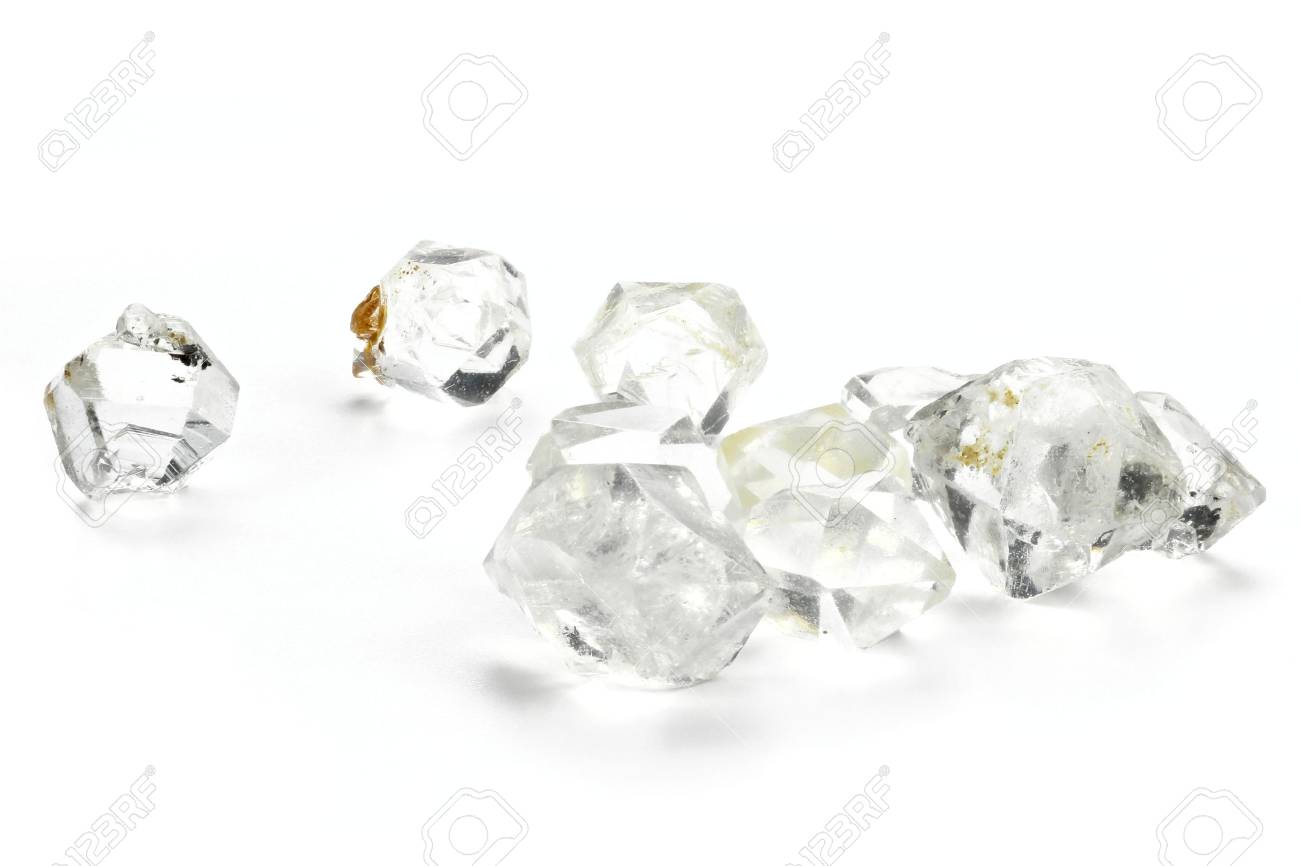Herkimer diamonds isolated on white background - 71015715 Herkimer diamonds isolated on white background - 71015715