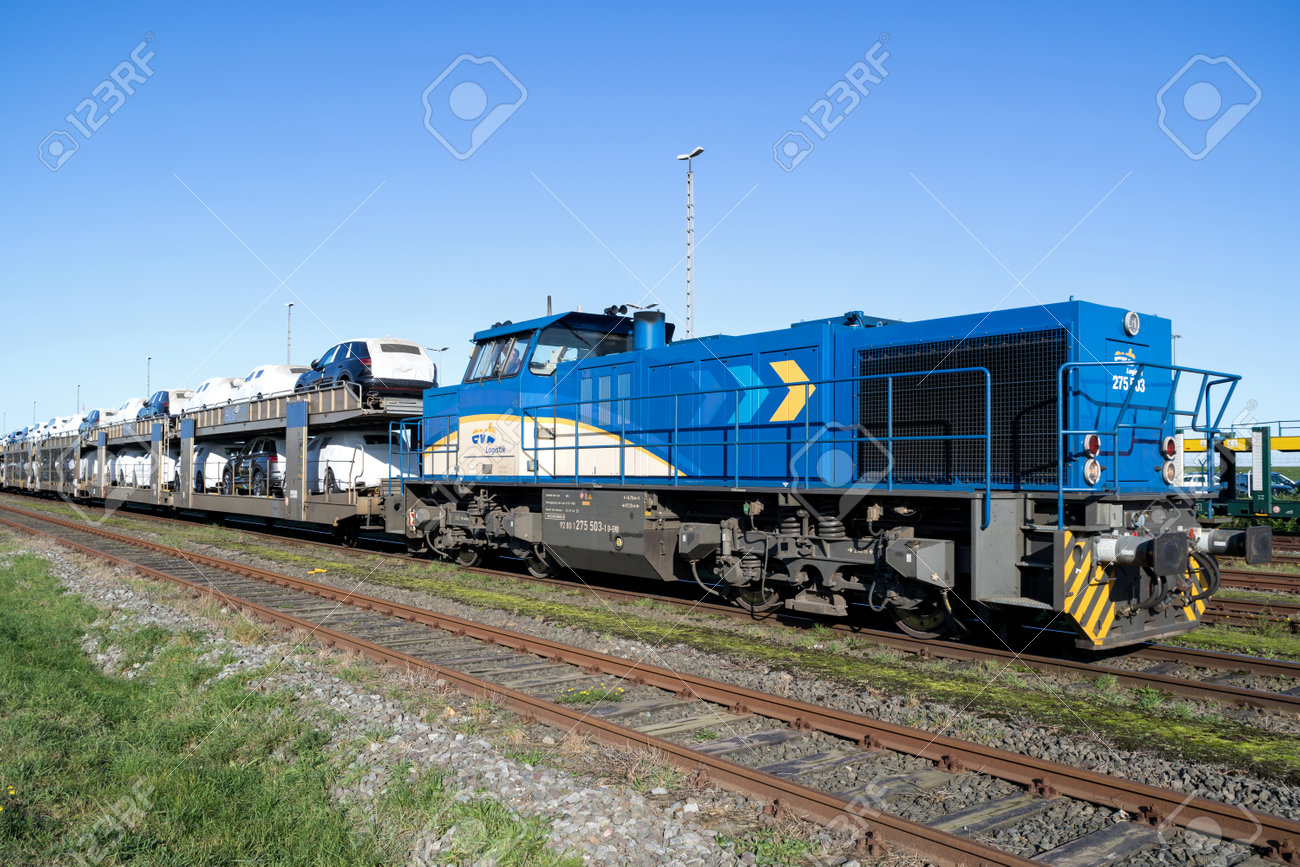 Freight Train With Evb Logistik Diesel Hydraulic MaK / Vossloh