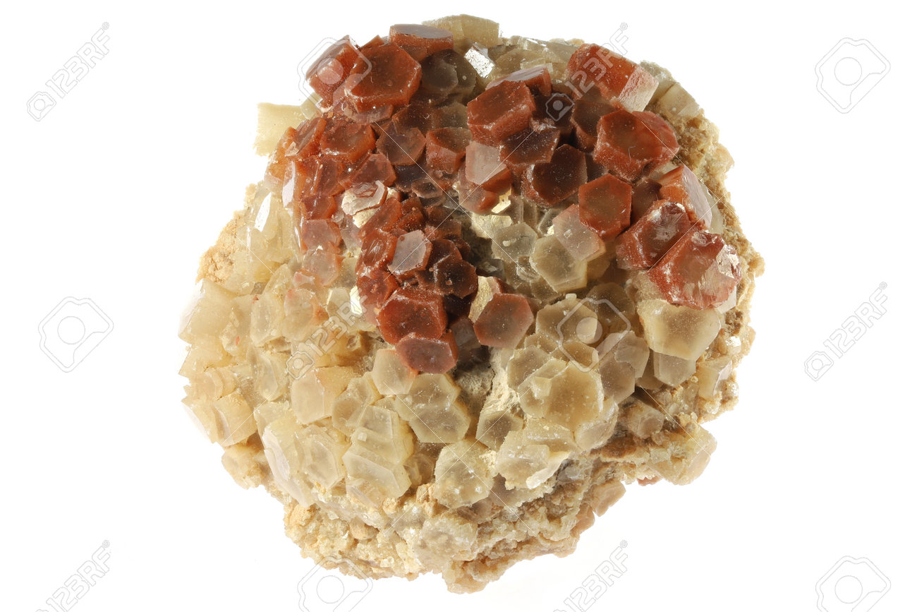 aragonite from Morocco isolated on white background - 170982661 aragonite from Morocco isolated on white background - 170982661