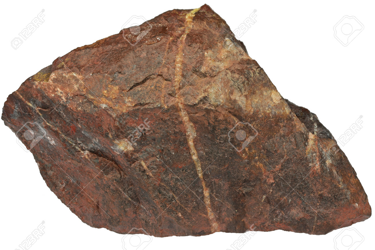 bloodstone from Wabana, Canada isolated on white background - 170982678 bloodstone from Wabana, Canada isolated on white background - 170982678
