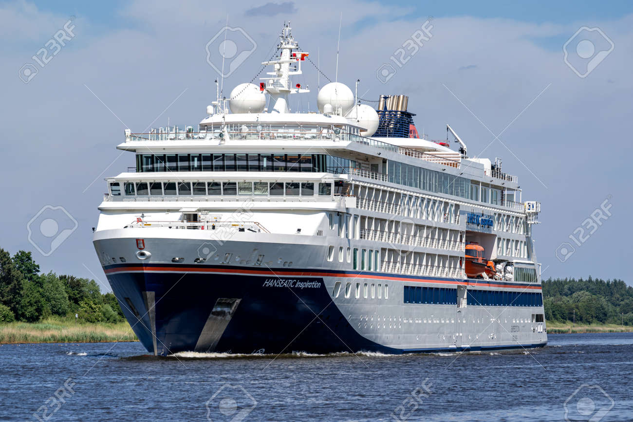Hapag-Lloyd cruise ship HANSEATIC INSPIRATION in the Kiel Canal - 171332895 Hapag-Lloyd cruise ship HANSEATIC INSPIRATION in the Kiel Canal - 171332895