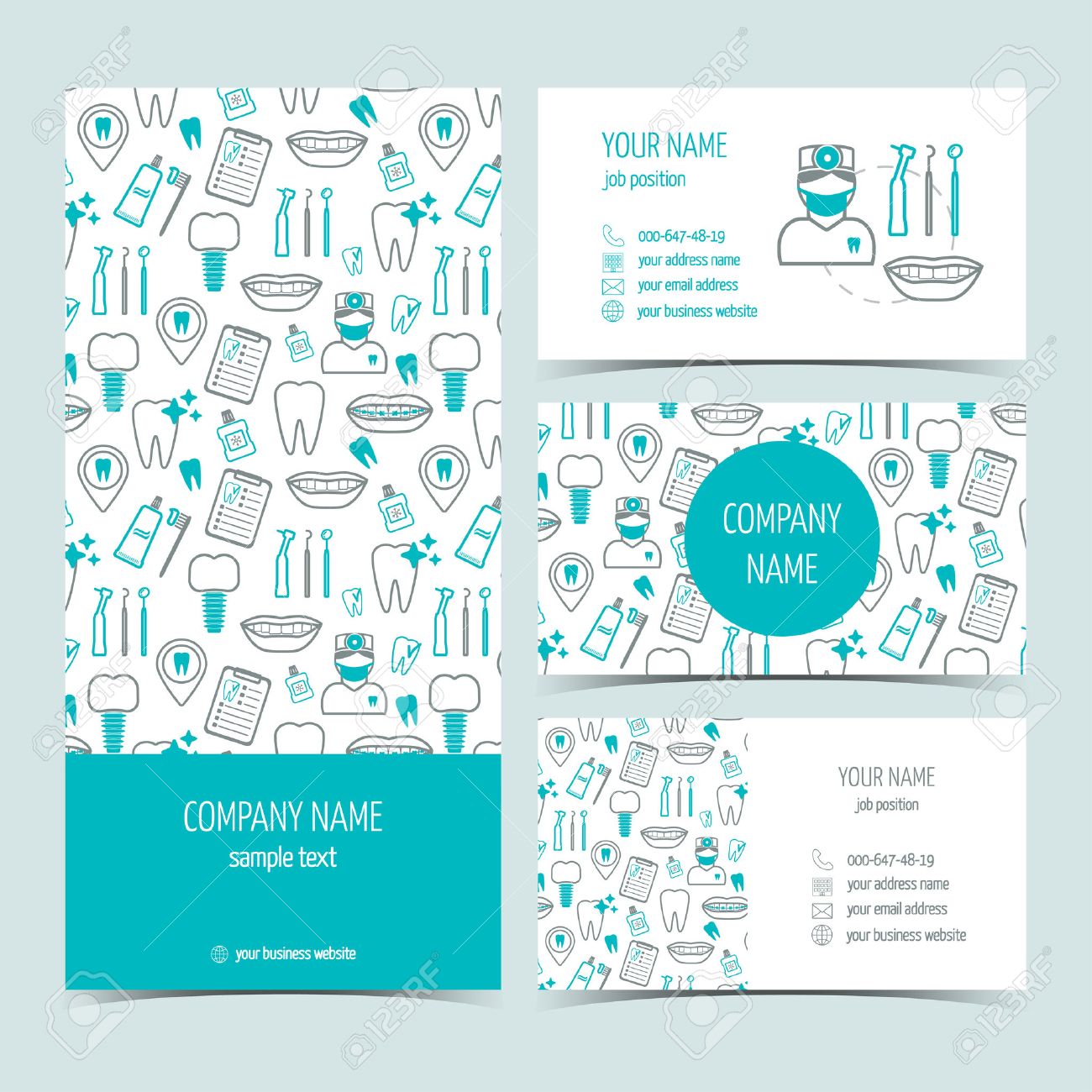 dental clinic business card design