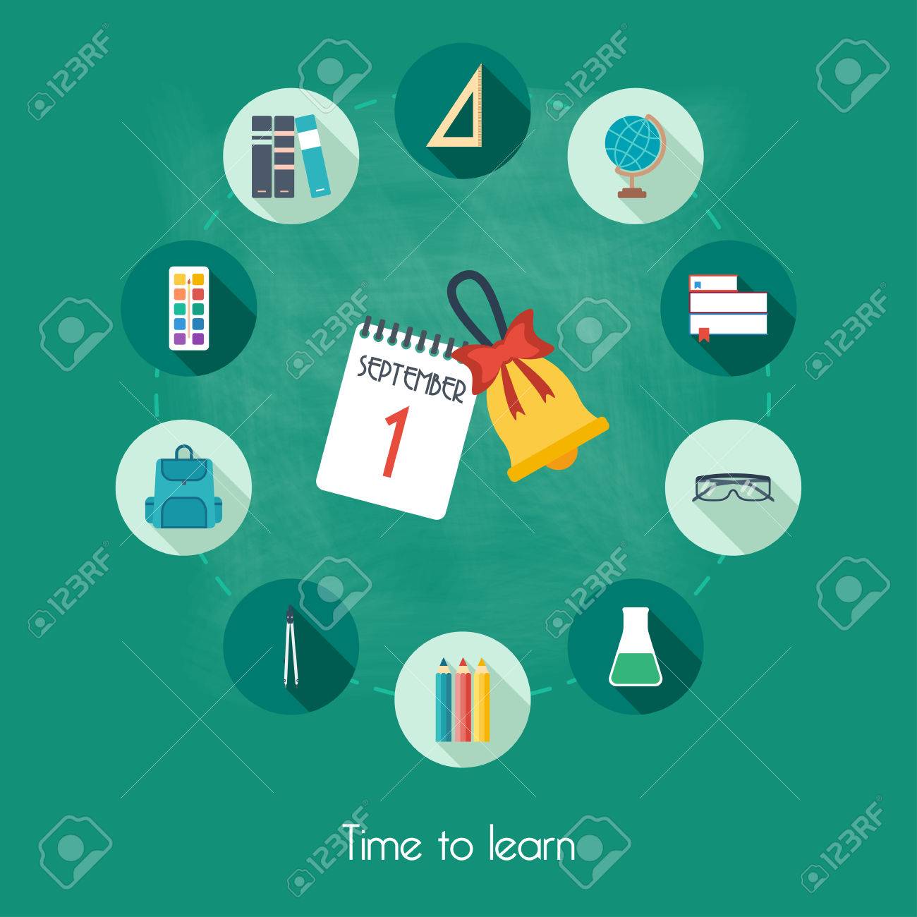 Banner Background Poster Concept From The School And Education Royalty Free Cliparts Vectors And Stock Illustration Image
