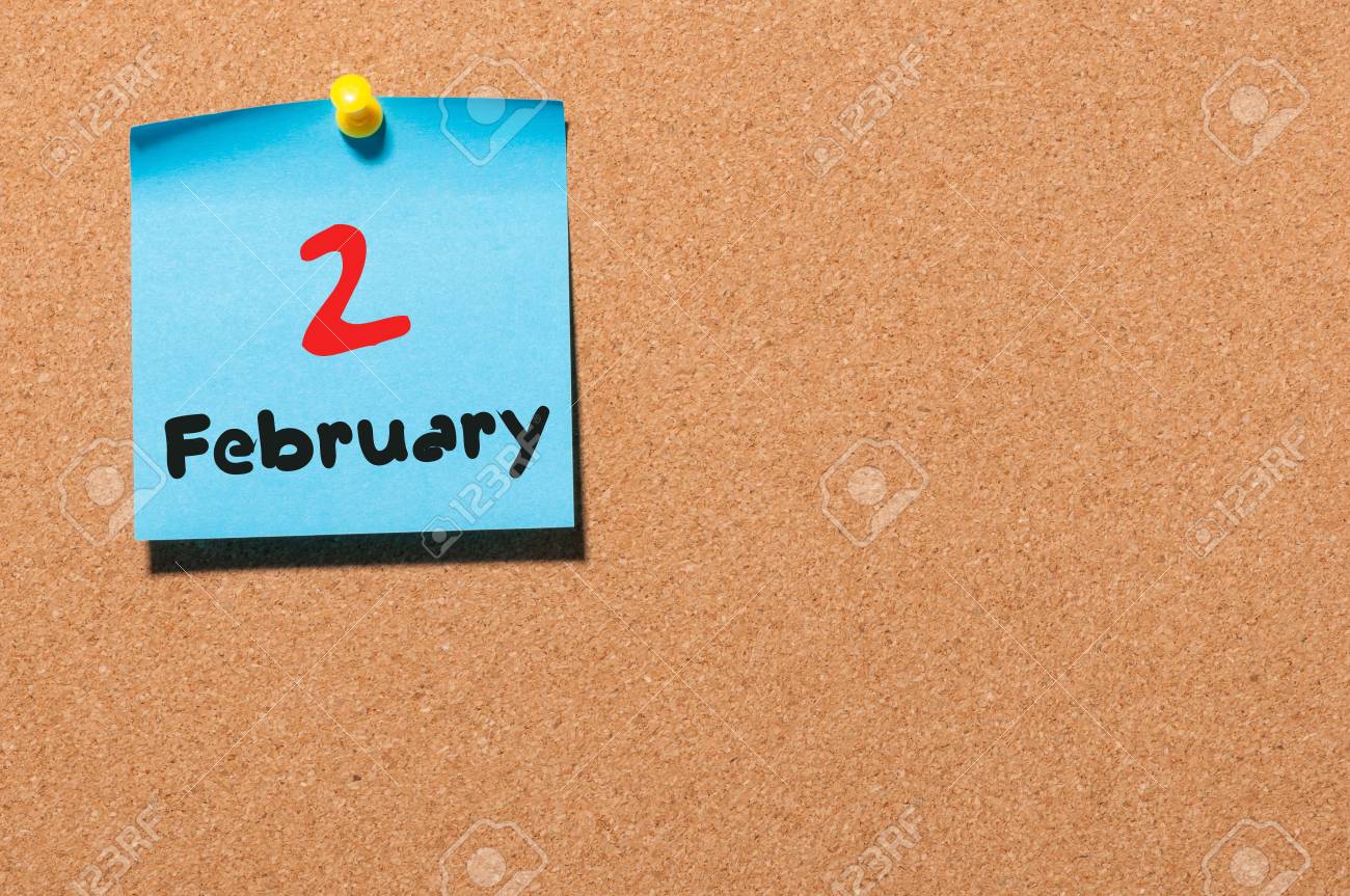 February 2nd. Day 2 Of Month, Calendar On Cork Notice Board Background. Winter Time. Empty Space For Text. Stock Photo, Picture and Royalty Free Image. Image 64154664.