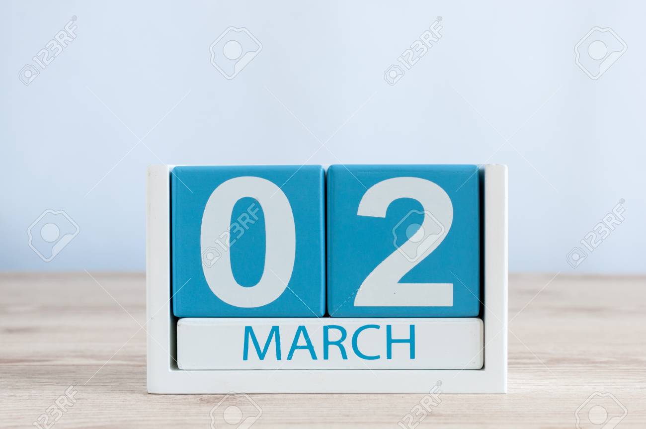 March 2nd. Day 2 Of Month, Daily Calendar On Wooden Table Background. Spring Time, Empty Space For Text Stock Photo, Picture and Royalty Free Image. Image 72555296.