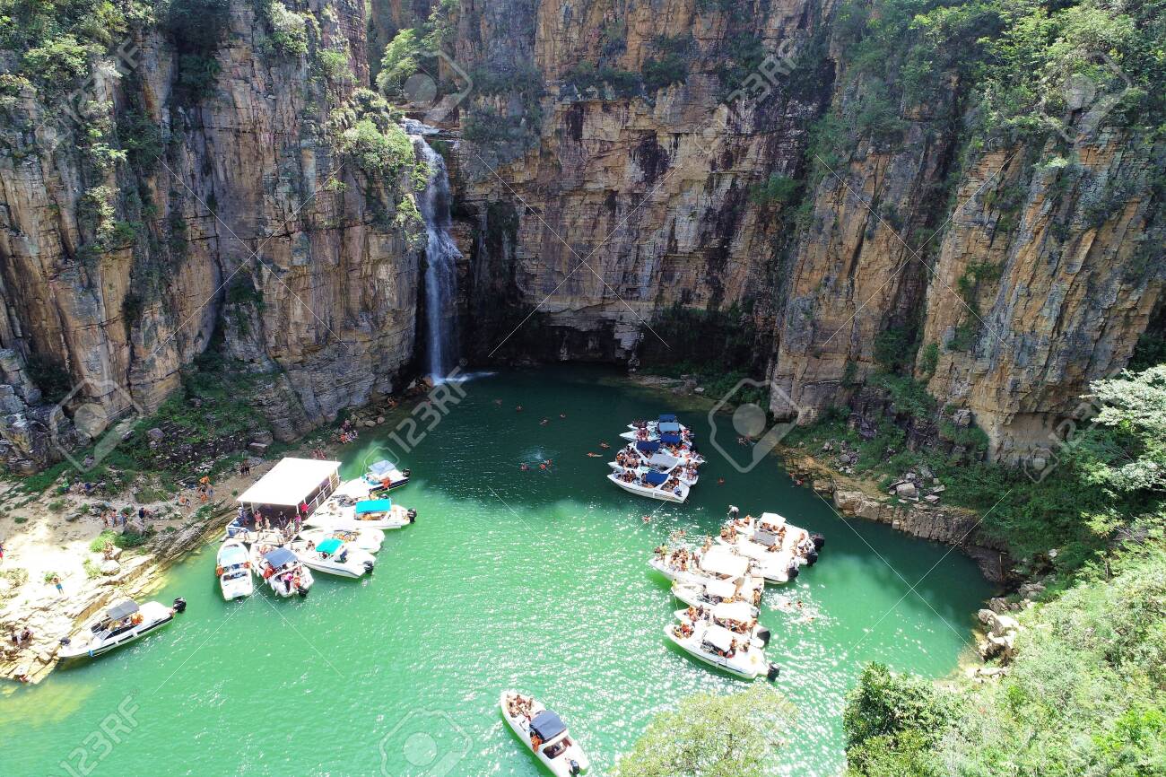 Aerial View Of Famous Canyons Of Capitolio&#39;s Lagoon. Capitolio, Minas Gerais,  Brazil. Beauty Landscape. Furnas&#39;s Dam. Tropical Travel. Travel  Destination. Vacation Travel. Stock Photo, Picture And Royalty Free Image.  Image 118857505.