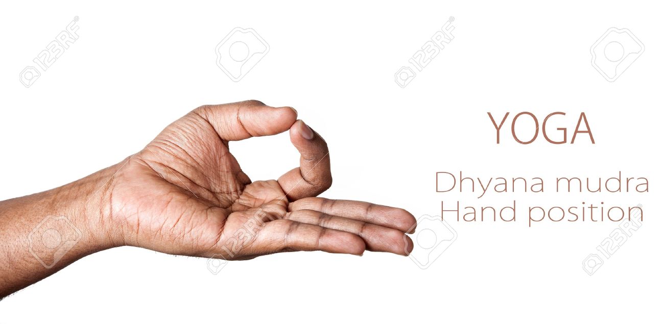 Hand in Dhyana mudra by Indian man isolated at white background. Free space for your text - 11270305 Hand in Dhyana mudra by Indian man isolated at white background. Free space for your text - 11270305