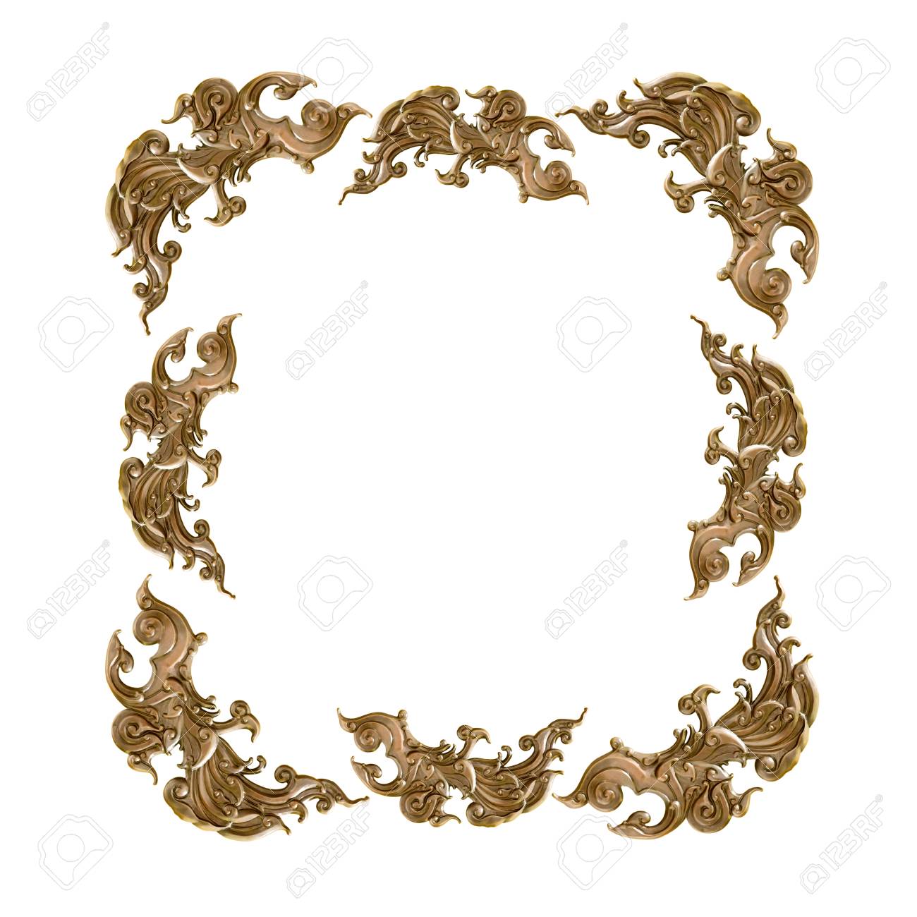 Decoracion De La Pared De Oro Resumen Solated Fotos Retratos