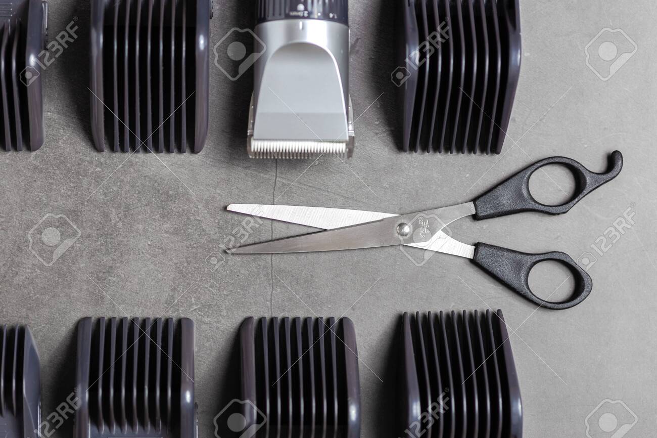 hairdressing clippers and scissors