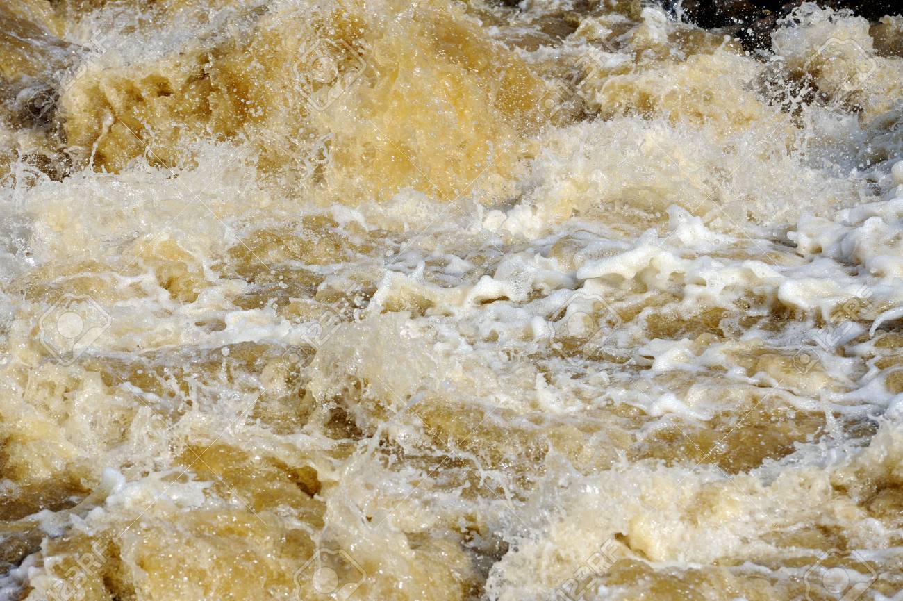Raging River Flood Water With White Foam Stock Photo, Picture and Royalty  Free Image. Image 57826494., image size:1300x865