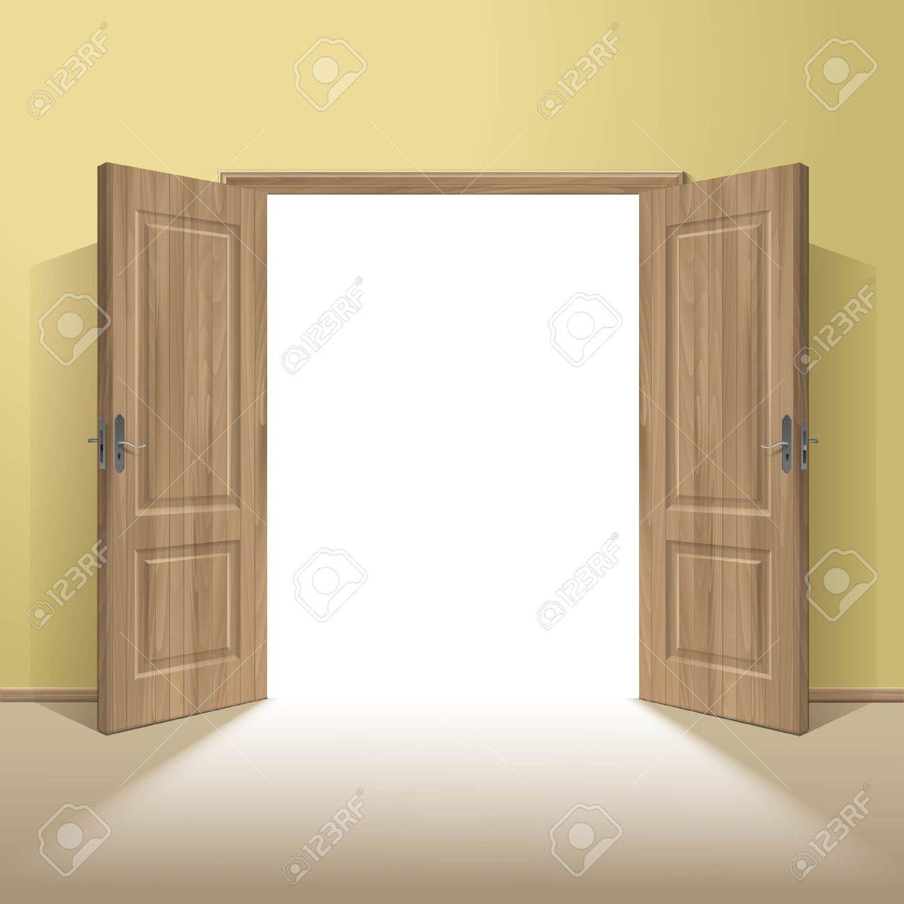 Vector Wood Open Door With Frame Isolated Royalty Free SVG, Cliparts,  Vectors, and Stock Illustration. Image 41234217.