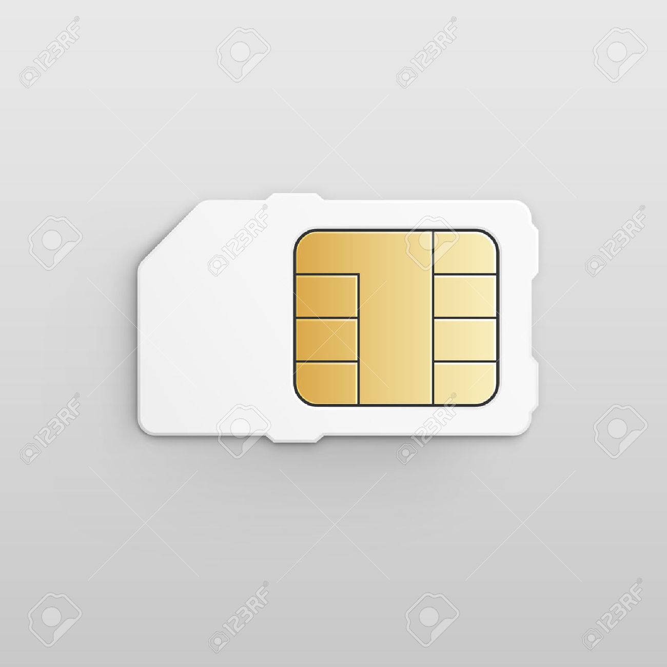 vector mobile cellular phone sim card chip chip