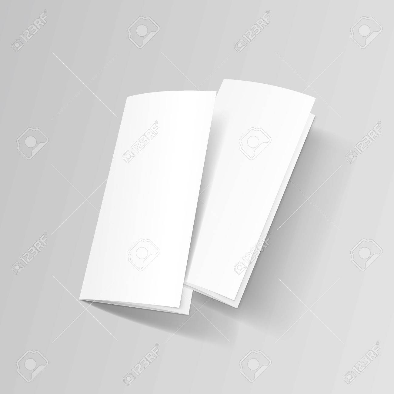 white trifold brochure leaflet zigzag folded flyer royalty free