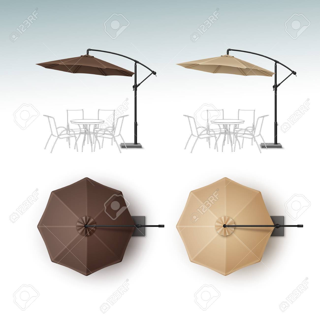 Download Vector Set Of Brown Beige Blank Patio Outdoor Beach Cafe Bar Royalty Free Cliparts Vectors And Stock Illustration Image 63524940