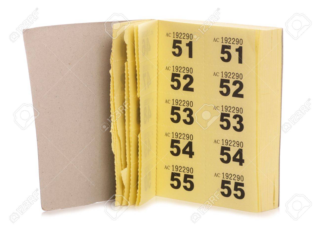 yellow raffle ticket book studio cutout raffle book