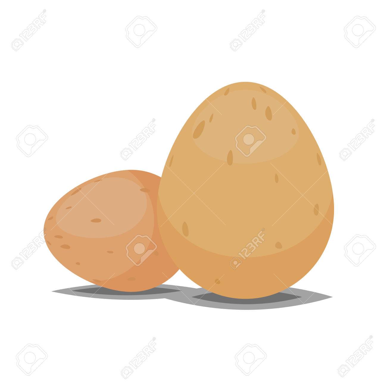 食べ物イラストの 2 つのベクトルの茶色の卵アイコンのイラスト素材 ベクタ Image