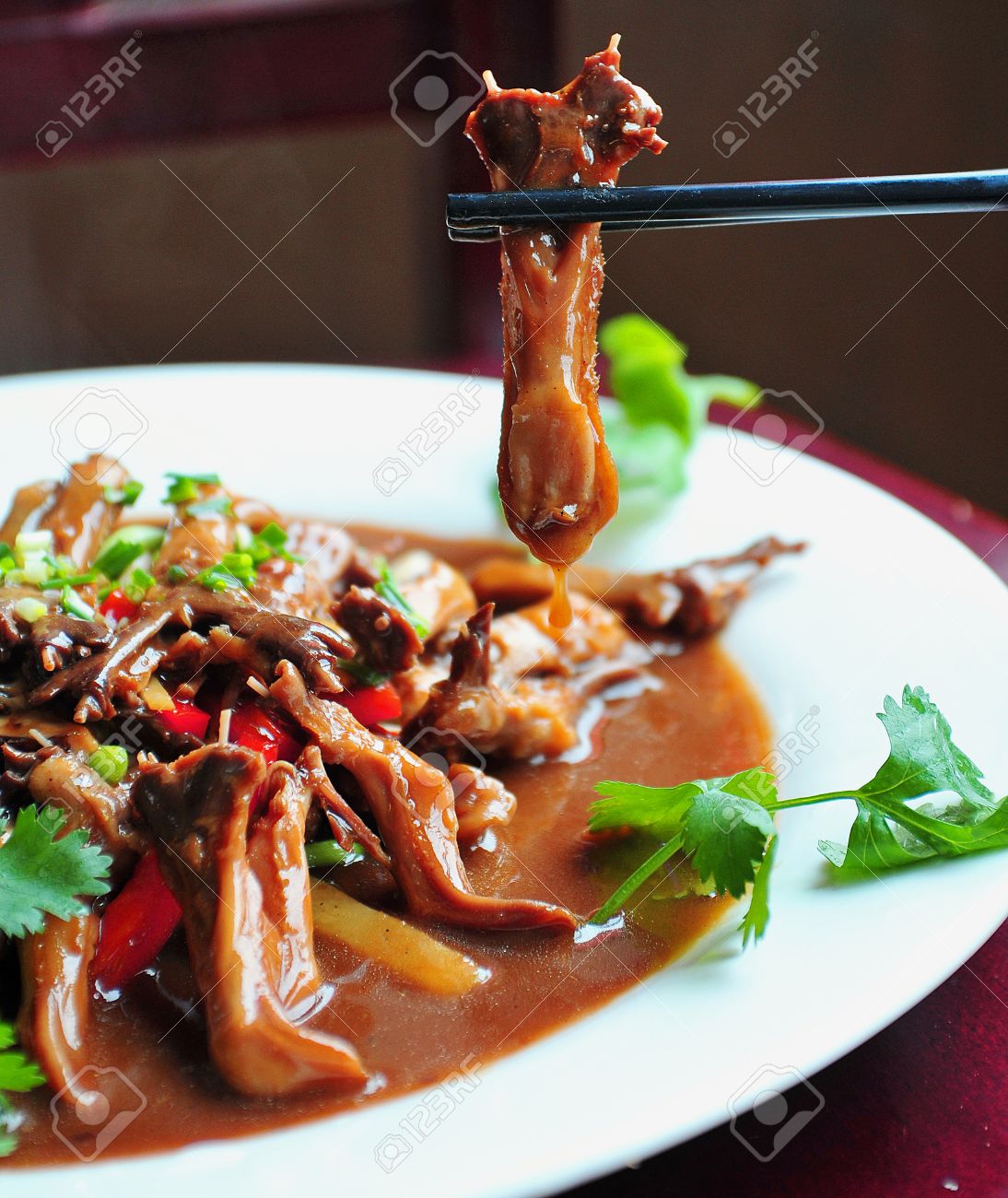 中国料理 アヒルの舌 の写真素材 画像素材 Image