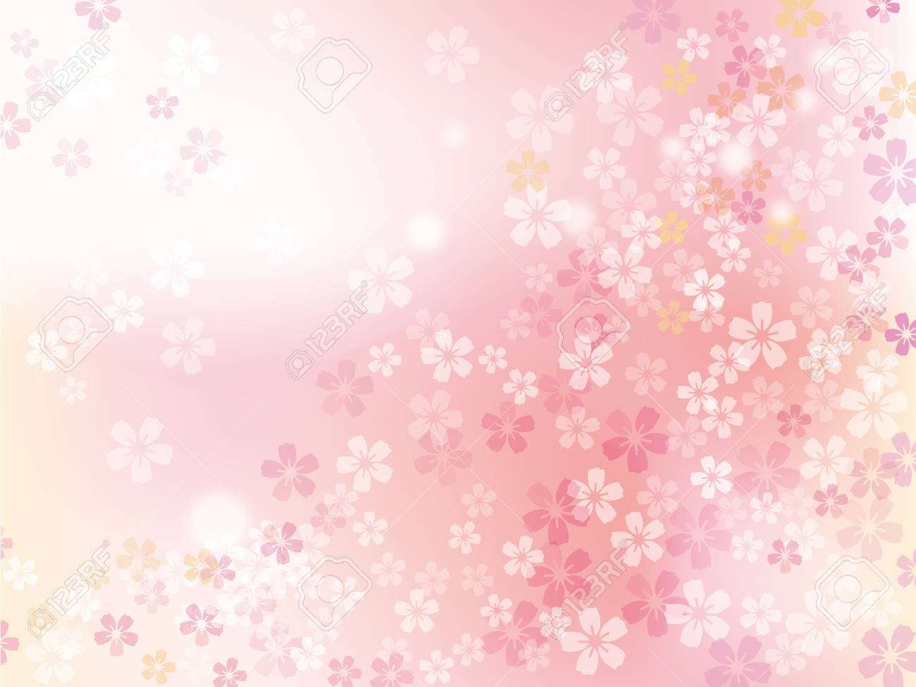 Una Ilustracion Del Fondo Del Vector Con Las Flores De Cerezo En La Plena Floracion Ilustraciones Vectoriales Clip Art Vectorizado Libre De Derechos Image 1219