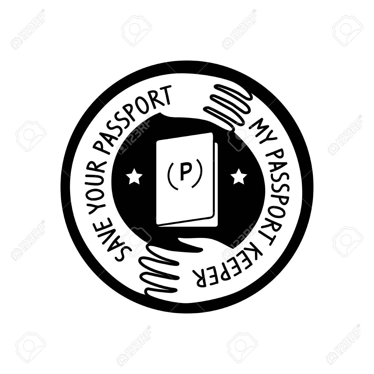 あなたのパスポートのロゴ Vectol の図のケアのイラスト素材 ベクタ Image