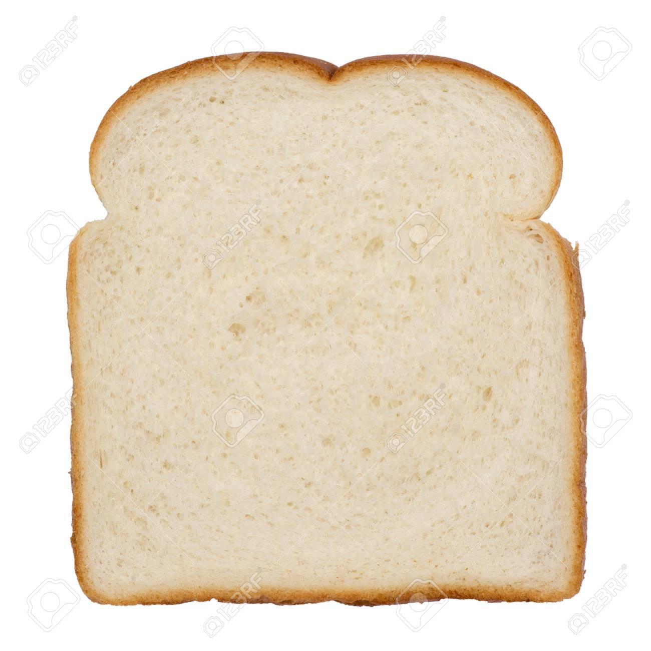 Slice Of White Bread Isolated On White Stock Photo Picture And