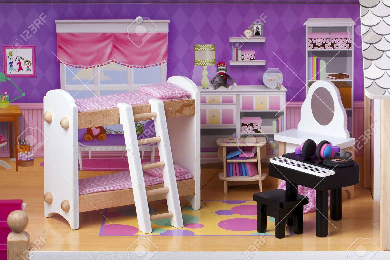 dormitorio casa de muñecas