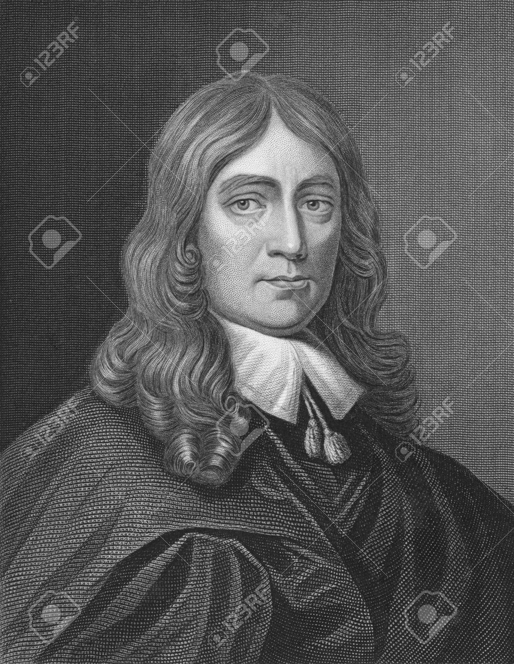 1850 年代から彫刻のジョン ミルトン 英国の詩人 著者 論客 イギリスの連邦のための公務員 彼の叙事詩 失楽園 で知られます の写真素材 画像素材 Image