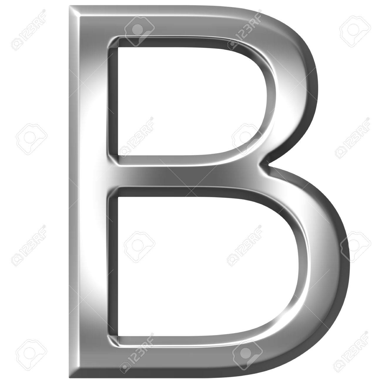 3d Silver Letter B Stock Photo, Picture And Royalty Free Image. Image  7336172.