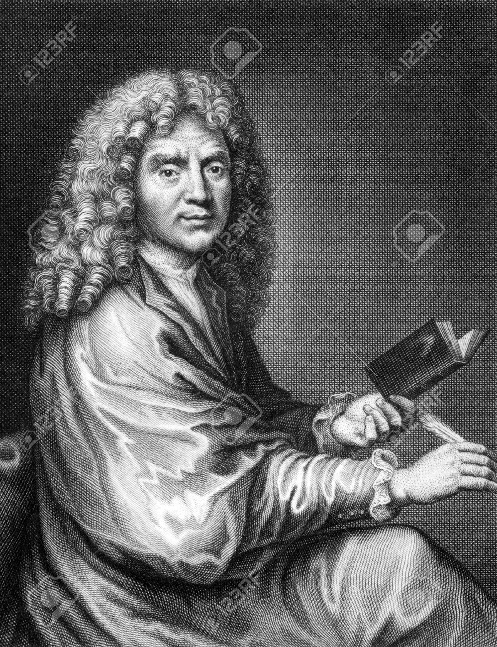 Moliere (1622-1676) on engraving from 1859. French playwright and actor,