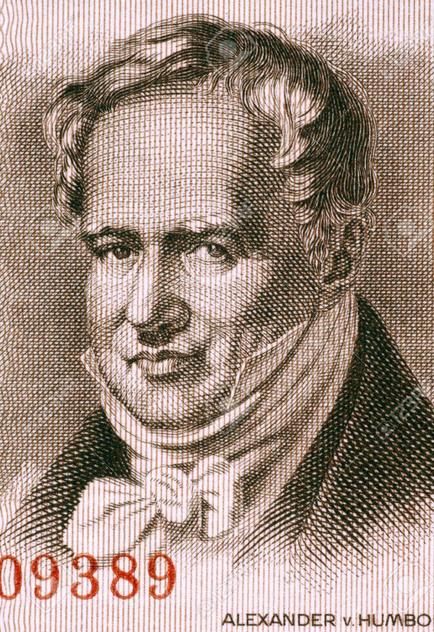 東ドイツ プロイセン地理学者 博物学者およびエクスプ ローラーから 5 マーク 1954年紙幣にアレクサンダー フォン フンボルト 1769年 1859 の写真素材 画像素材 Image