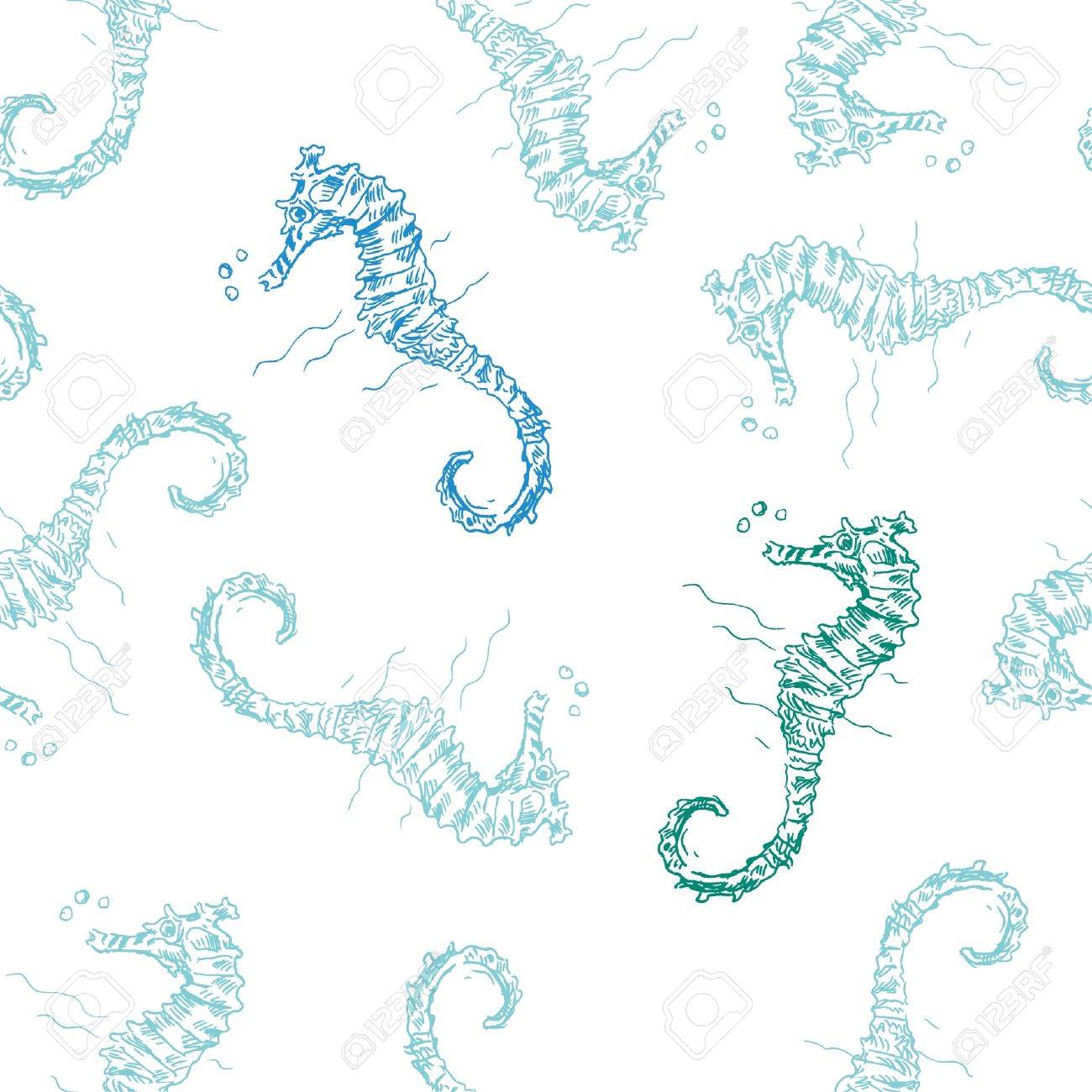 seahorse pattern royalty free cliparts vectors and stock seahorse pattern