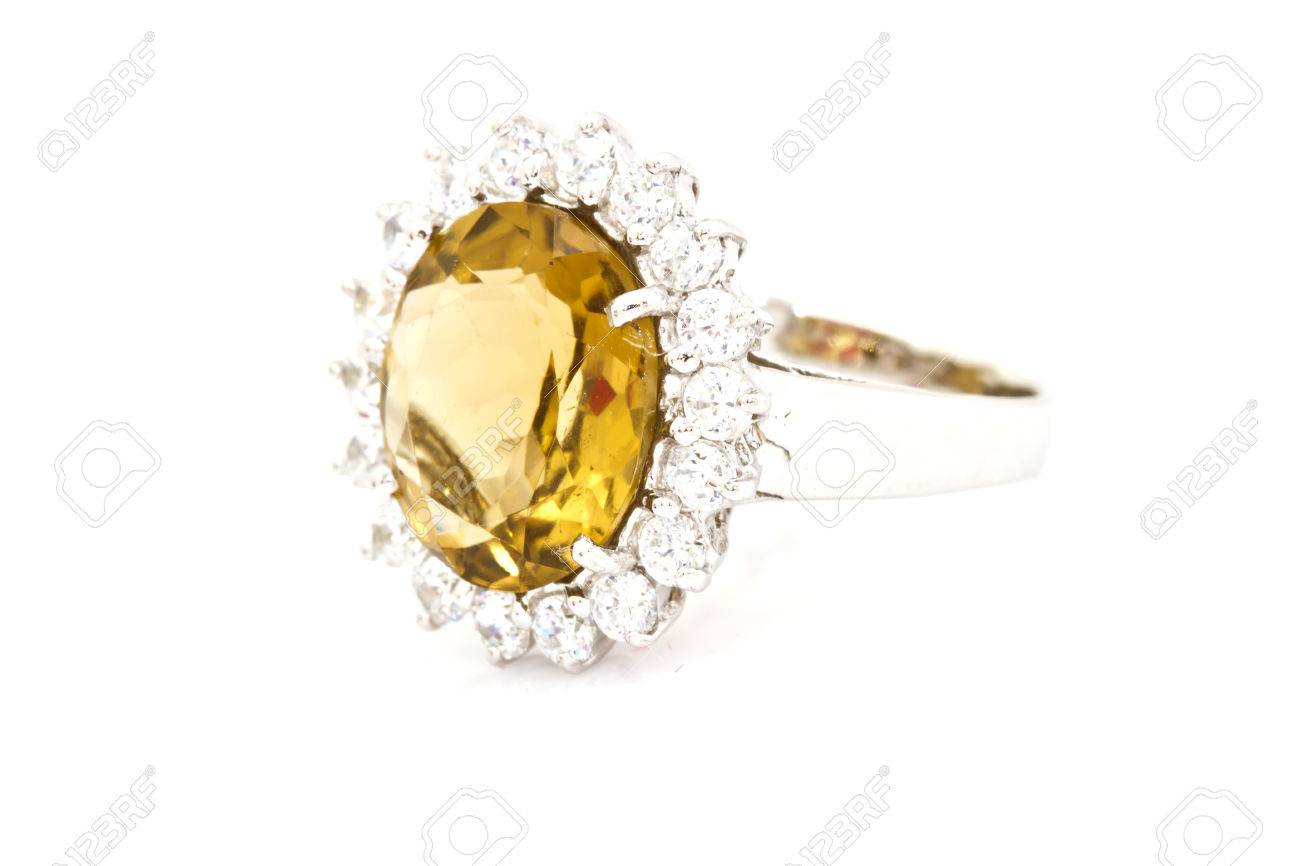 Yellow Sapphire Ring On White Stock Photo Picture And Royalty Free Image Image 2268